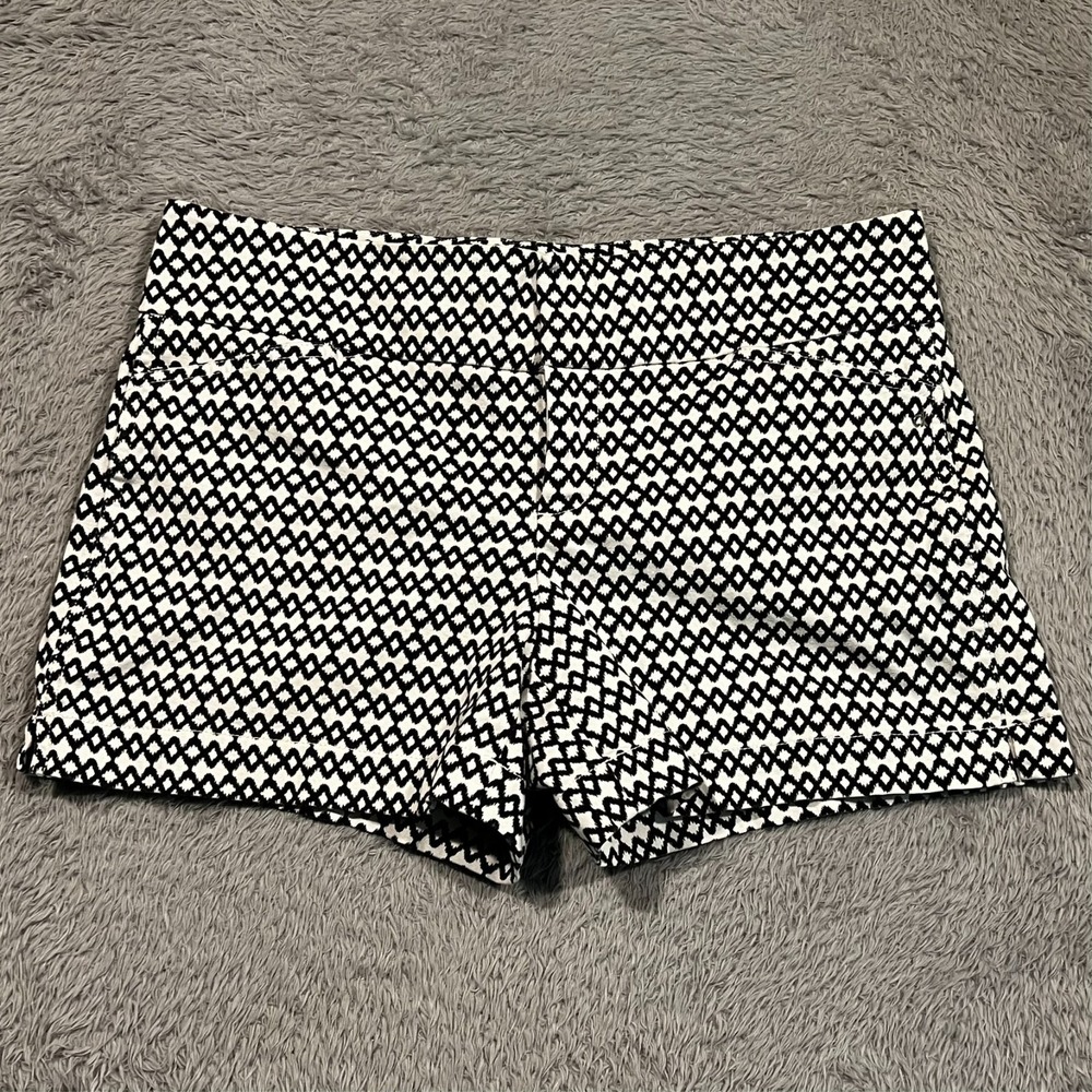 Calvin Klein Black and White Geometric Skort Shorts